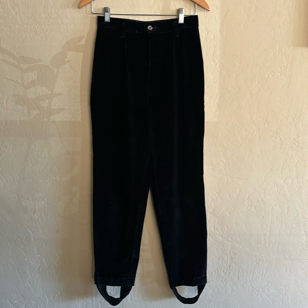 ET VOUS black real velvet pants size 8 made in France